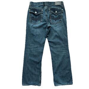 Seven7 Men’s Straight Leg Jeans 36x32 Dark Wash Premium Denim Flip Pocket